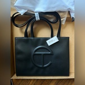 Telfar Black Medium Shopping Bag